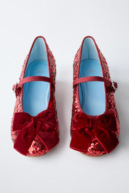 SEQUIN HEELED SHOES WITH BOW - Zara фото 5