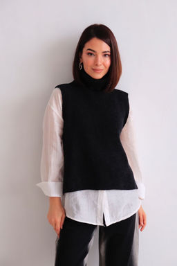 Martichelli Жилет вязаный чёрный  фото 17