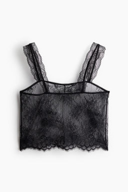Top cropped de encaje