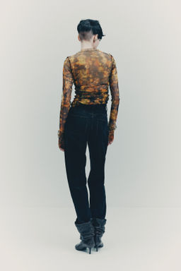 Top de malla drapeado - H&m фото 3