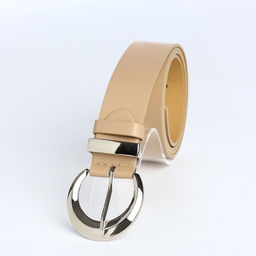 Ремень женский с винтом, 110×3.3 см, пряжка металл, серебристая, бежевый