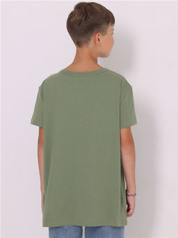 Футболка Апрель хлопок оливковый  фото 2