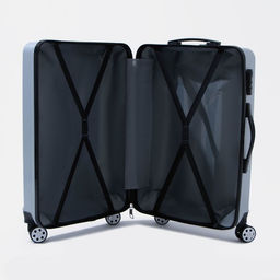 Чемодан средний 24, кодовый замок, цвет серебристый - Simaland фото 8