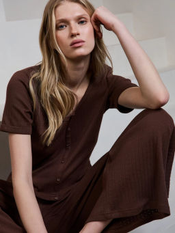 Домашняя блузка из ажурного хлопка ZR2603122807-20 / Zarina