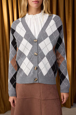 Antrasit Premium Iplik/Ozel Iplikli Baklava Desenli Triko H?rka TWOAW26HI00158 - Trendyolmilla фото 3