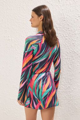 Tropikal Desenli Drapeli Plaj Pareo TBESS25PR00004 - Trendyolmilla фото 5