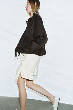 CHAQUETA ENCERADA ZW COLLECTION / Khaki - Zara фото 15