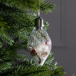 Ёлочный шар Снежные нити, 5 LED, от батареек, свечение тёплое белое - Luazon lighting фото 7