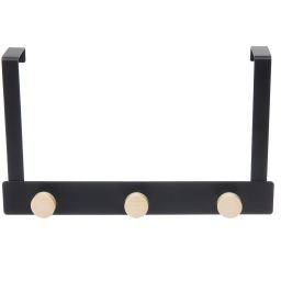 Цена за 2 шт. Крючки надверные на планке "ЛОФТ ВОСТ", цвет черный, 30*18см (Лейбл Селфи)