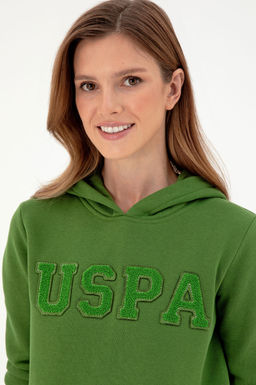 Женский зеленый базовый свитшот Неожиданная скидка в корзине - U.s. polo assn фото 2