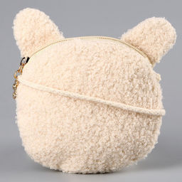 Сумка детская мягкая «Зайчонок», 14×15×0.5 см, бежевый цвет