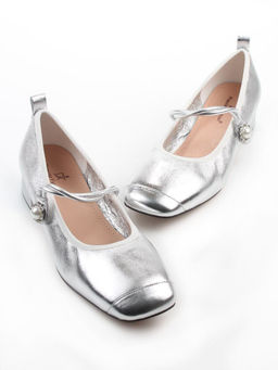 06-B69A-121C GREY/SILVER Туфли женские (натуральная кожа)