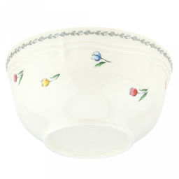 Ласковый май Салатник фарфоровый 800мл, д15,6см, h7,9см, с деколью, рельефный декор, кремовый (Китай) - Домашняя мода фото 3