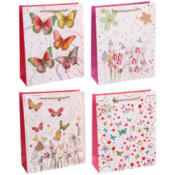 Пакет подарочный "Бабочки" 26*32*10 см