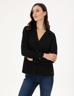 Siyah Regular Fit Uzun Kollu G_mlek