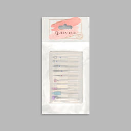 Фрезы для маникюра в пластиковом органайзере, 10 шт.