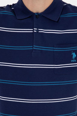 U. S. Polo Assn Мужская темно-синяя футболка с воротником-поло - U.s. polo assn фото 12