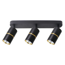 ML1863 ZEN светильник настенно-потолочный под лампу GU10, чёрный, золото