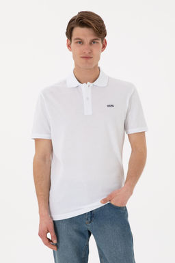 Erkek Regular Fit Polo Yaka Beyaz Basic Ti__rt Sepette S_rpriz _ndirim