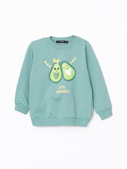 Bisiklet Yaka Bask?l? K?z Bebek E?ofman Tak?m