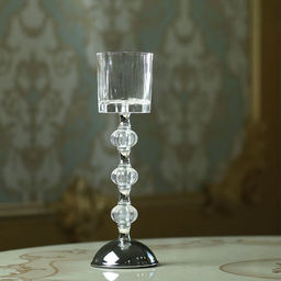 Стеклянный подсвечник на 1 свечу «Влечение», 29×9×9 см