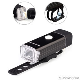 Фонарь передний COMIRON FR18 корпус: алюминий +ABS свет CREE XPG LED 350m; аккум: 3.7V 2000 mAh USB влагозащищённый, индикация заряда /уп 120/ - ГалеонТрейд фото 20