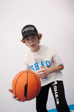 Футболка Oversize с круглым вырезом и короткими рукавами для мальчика Shaquille ONeal - Defacto фото 3