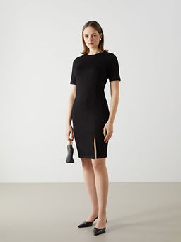 Bisiklet Yaka Elbise