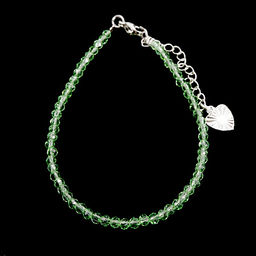 Браслет Шпинель с алмазной огранкой Зеленый 3мм