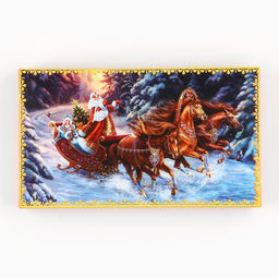 Цена за 5 шт. Коробка для шоколада с местом для денег «Волшебного Нового года», 20 х 2 х 12 см