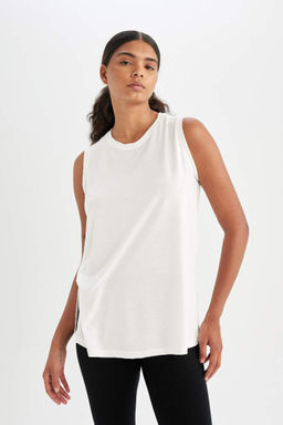 DeFactoFit Длинный крой с круглым вырезом для спортсменов из модала  фото 3