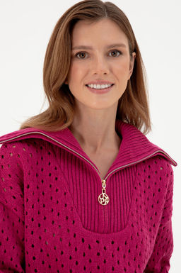 Женский свитер цвета фуксии Неожиданная скидка в корзине - U.s. polo assn фото 2