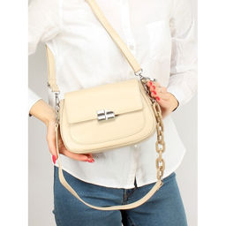Сумка женская искусственная кожа Ch&K-8630, 1отд, плечевой ремень, бежевый SALE 255073 - Adelia фото 5