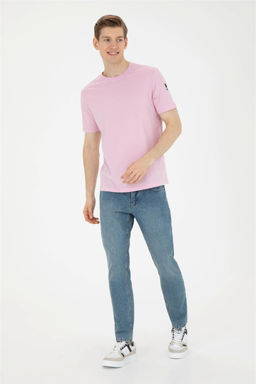 Мужская розовая базовая футболка - U.s. polo assn фото 4