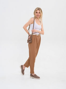 Лоферы туфли 176.1593be.Капучино замша