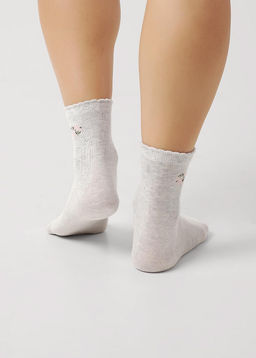 CLES Носки жен.L3003 market line хл+эл меланж св.серый - Clever wear фото 3