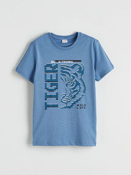 Bisiklet Yaka Bask?l? Erkek ?ocuk Pijama Tak?m