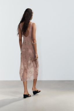 MIDI DRESS WITH BEADS