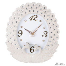 Часы настенные Павлины 42х47 см / WS-7280/W /уп 10/белые