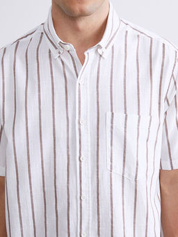 Regular Fit ?izgili Erkek G?mlek