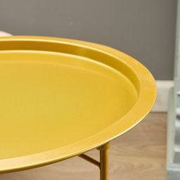 Столик журнальный «Клик Мебель», с подносом, 470×470×510 мм, цвет золотой