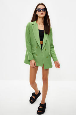 TRENDYOLMILLA Antrasit Regular Astarl? Dugme Detayl? Dokuma Blazer Ceket TWOAW21CE0264  фото 2