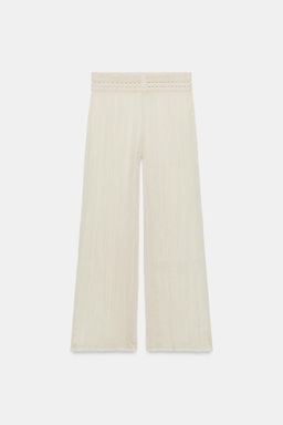 PANTAL?N COMBINADO CROCHET / Crudo / Vigor? - Zara фото 5