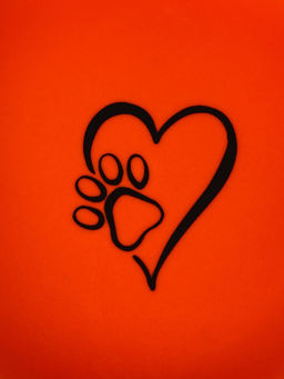 Миска керамическая Лапка с сердечком 200 мл - 10.510.54 см, оранжевая - Пижон фото 4