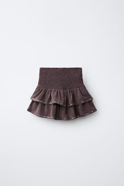FALDA VOLANTES LENTEJUELAS / Berenjena - Zara фото 2