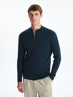 Dik Yaka Erkek Triko Kazak