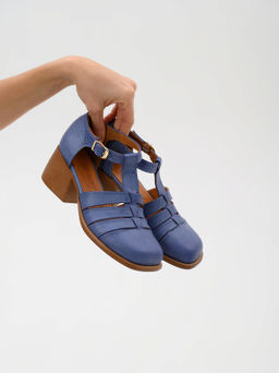 Босоножки 5036.23663bе.Вакса джинс+коричневый