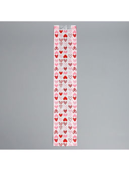 Цена за 50 шт. Пакет бумажный фасовочный, крафт, «Сердечки» 11×57.5×4 см с окном