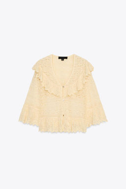 POINTELLE KNIT BLOUSE WITH RUFFLES - Zara фото 4