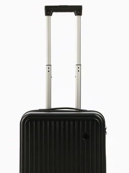 Чемодан на колёсах маленький 44 л (S), на молнии, кодовый замок, 4 колеса, чёрный